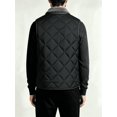thumbnail image 2 of Men's Sherpa Fleece Lined Quilted Vest, V‑Neck Snap Button Sleeveless Warm Gilet Jacket with Pockets, Lightweight Insulated Waistcoat for Fall Winter Daily Wear, 2 of 7