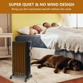 thumbnail image 5 of Portable Electric Radiator Heater Oil Filled With 3 Heating Modes, Adjustable Thermostat, Universal Wheels, Overheat & Tip-Over Protection For Bedroom Home Office,Indoor Use,Black, 5 of 7