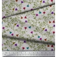 thumbnail image 3 of Soimoi Poly Georgette Fabric Leaves & Floral Artistic Print Fabric by The Yard 52 Inch Wide, 3 of 3