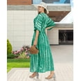 thumbnail image 5 of HAPPY BAY Women's Summer Relaxed Fit Caftan House Sleep Shirt Loungewear Dashiki Dresses for Women 2X-3X Sun, Green, 5 of 6