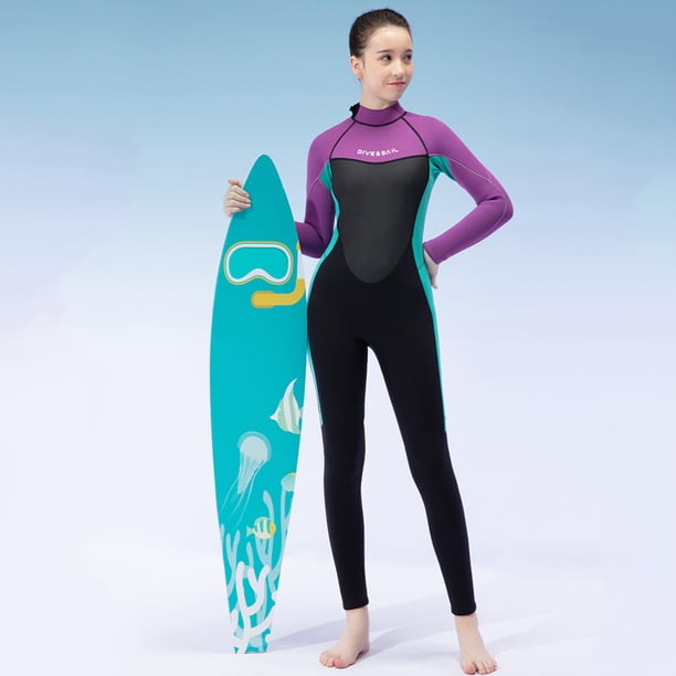 Traje de baño térmico de una pieza Trajes húmedos para niños de cuerpo completo Traje de baño grueso con protección UV JShteea El nuevo
