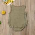 thumbnail image 5 of Franhais Newborn Baby Girls Boys Sleeveless Romper Solid Color Button Jumpsuit Summer Outfits, 5 of 7