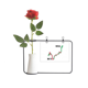 thumbnail image 1 of Alto y bajo. Botella de decoración de jarrones colgantes de flores rosas artificiales, 1 of 3