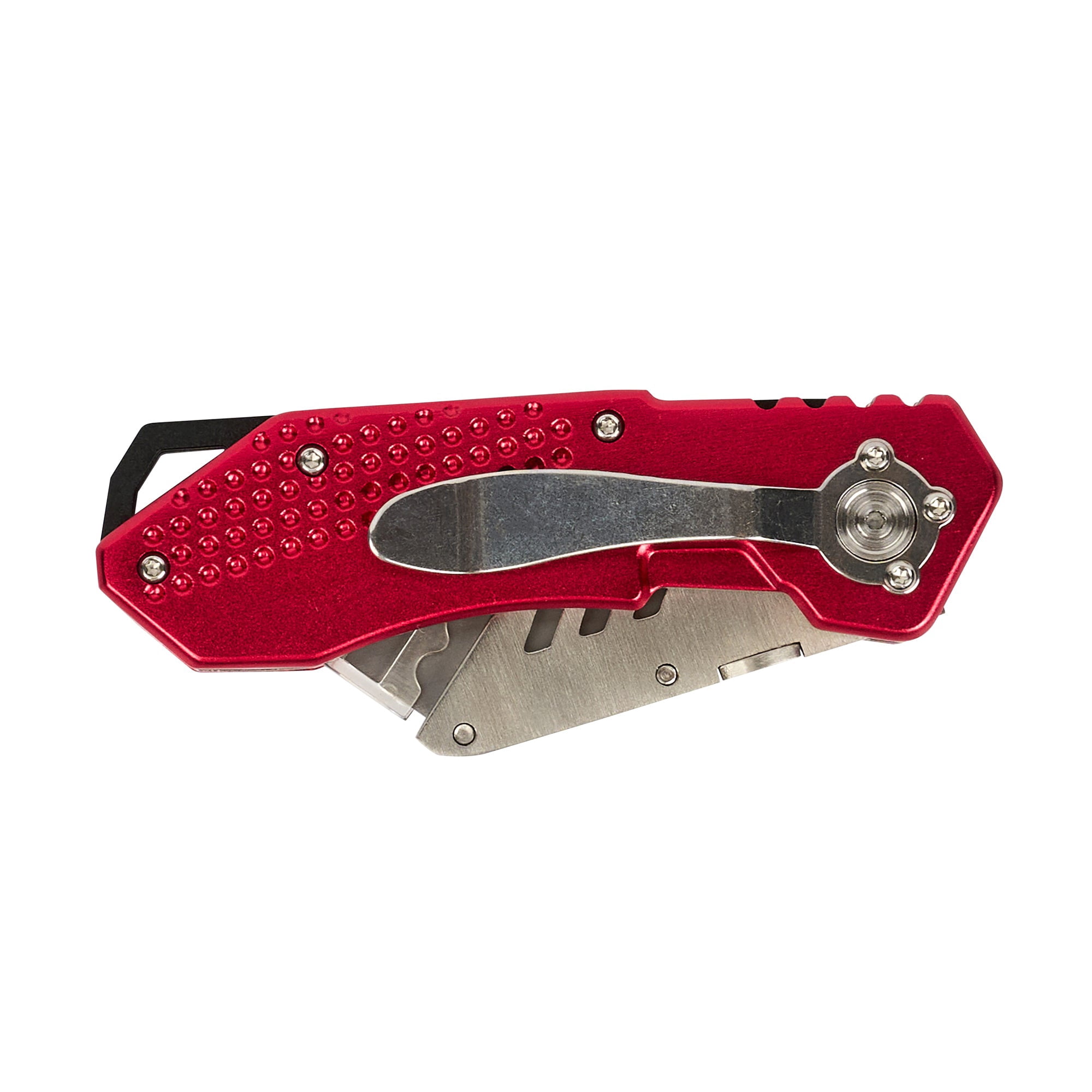 Restaurantware-Handy Tek Quick Change Blade Razor Knives, 6 Folding Utility Knives - Includes 6 Sharp Blades, 19 mm Wide, Red Stainless Steel Box Cutters, Lock-Back Design, Heavy-Duty