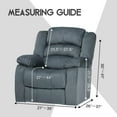 thumbnail image 2 of ULTICOR 4-Piece, 1 Seat Recliner Cover, Jacquared Stretch Reclining Chair Covers for 1 Cushion Reclining Sofa, Single Seat Recliner Couch Cover, Soft, Machine Washable (Style 3) (Navy), 2 of 6