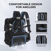 KastKing 50L Fishing Tackle Backpack,2 Rod Holders Storage Fishing Gear and Equipment-BaitSpace