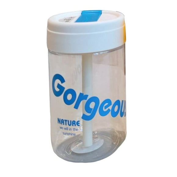 Straw Cup Drinking Leak-proof Simple Transparent Visible Straw Bottle