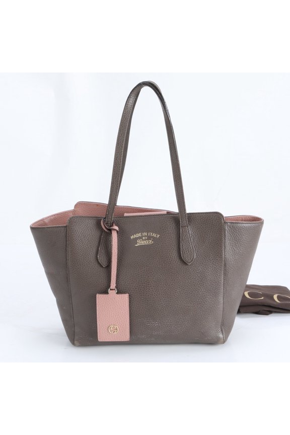 Pre-Owned Gucci Swing 354408 Leather Tote Bag/Shoulder Bag, Brown, Women's