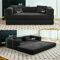 thumbnail image 4 of YINIX 81.6" Sleeper Sofa with Two Pillows, Comfy Modular Convertable Sofa Couch for Living Room, Small Spaces, Black, 4 of 12