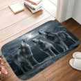 thumbnail image 5 of 1pc Three Wolves Howling Absorbent Non-Slip Bathroom Thickened Flannel Rug Decor,Soft,Quick Drying,Suitable For Indoor/outdoor Use,Bathrooms,Bedrooms,Kitchens,Terrace,Laundry Rooms,16"x24", 5 of 9