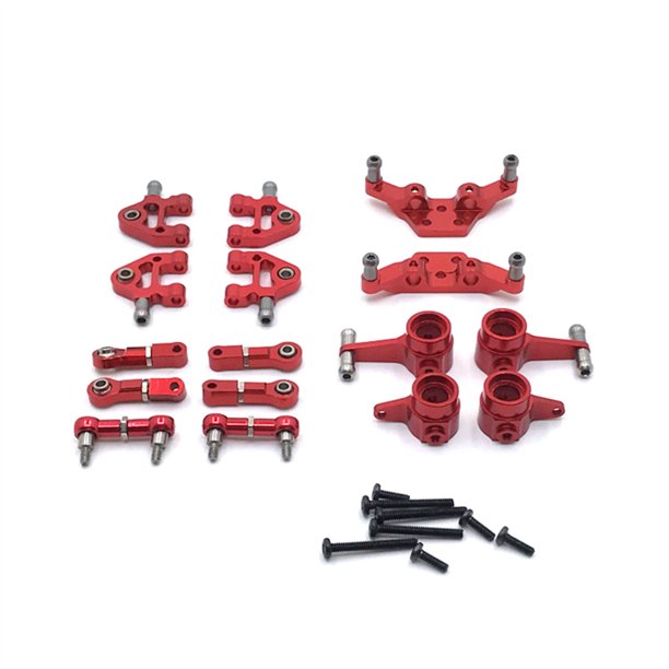 Modificación de la mejora del metal del automóvil Reparación de la modificación 1/28 RC Reemplazo de piezas Accesorios Reemplazo para WLTOYS K969 K979 K989 K999 P929 ROJO Scienceny FN009853-02