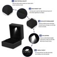 thumbnail image 3 of Caja de anillo de moda con luz LED, caja de anillo luminosa para propuesta de matrimonio, caja de anillo con iluminación LED interna, caja de anillo de compromiso para boda (negro), 3 of 5