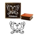 thumbnail image 1 of Printtoo Square Bird Pattern Wooden Rubber Stamp Crafting Card Making Stamps-5 x 5 Inches, 1 of 2