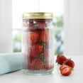 thumbnail image 3 of Mainstays 32 oz Airtight Clear Fluted Glass Wide Mouth Storage Jars (4 Count), 3 of 4