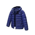 thumbnail image 2 of ASDFVBKG Hooded Puffer Jackets for Boys and Girls – Lightweight and Packable – Autumn and Winter Coat, Warm and Comfy Dark Blue 8-9Y, 2 of 3
