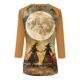 thumbnail image 5 of Camisa para mujer, moda informal, manga raglán, cuello redondo, manga 3/4, suelta, camiseta estampada de Halloween, top para mujer, 5 of 7
