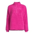 thumbnail image 5 of Muk Luks Women's Quarter Zip Faux Sherpa Long Sleeve Pajama Sleep Top, 5 of 5