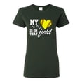 thumbnail image 1 of Wild Bobby, My Heart Is On That Tennis Field, Sports, Women Graphic Tee, Forest Green, X-Large, 1 of 4