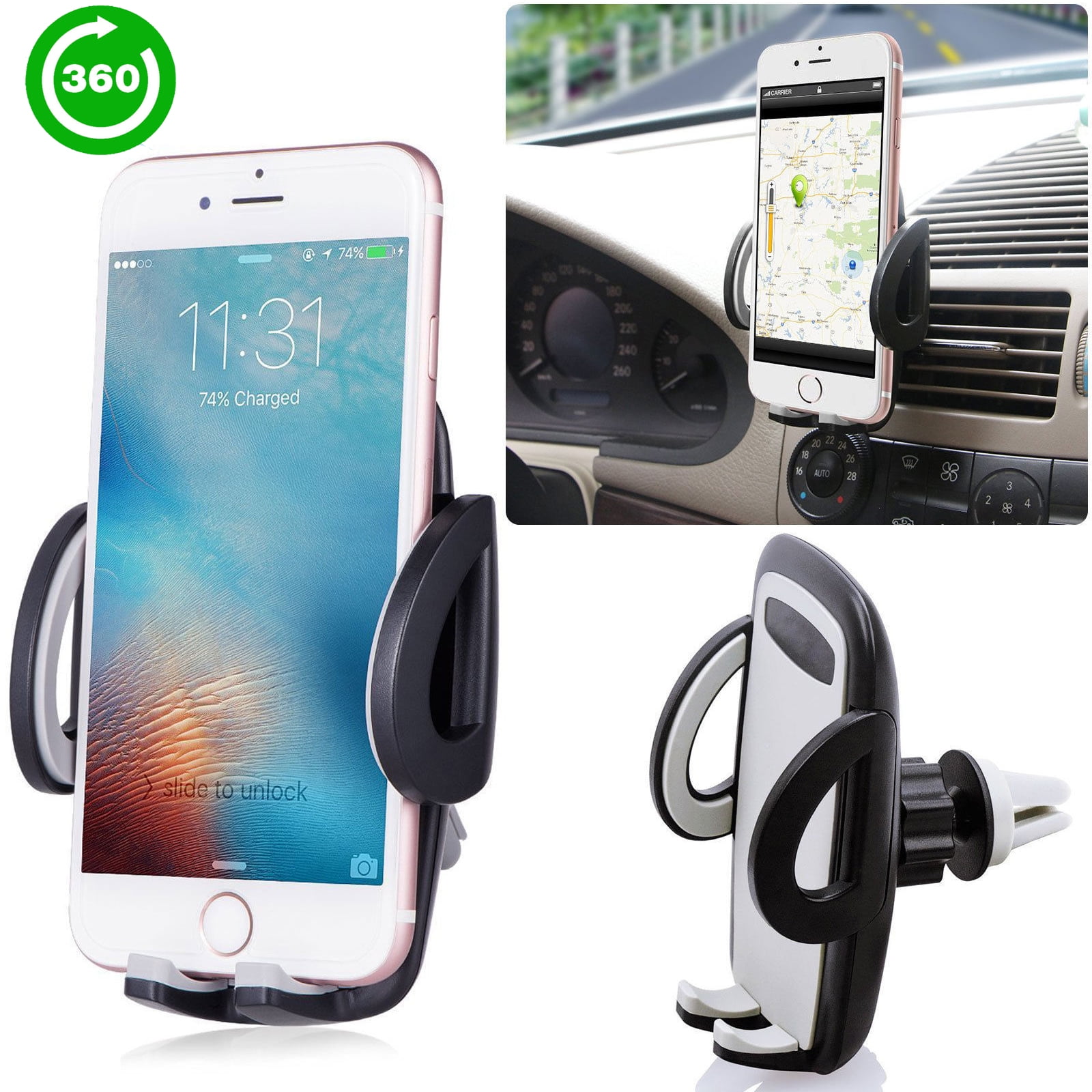 2019 Car Phone Mount,Universal Auto-Grip Air Vent Phone Cradle for Car Cell Phone Car Holder for iPhone X/Max Samsung S9/S9 Edge