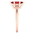 thumbnail image 3 of 1 ct Marquise Cut Simulated Ruby Solitaire 18K Rose Gold Womens Engagement Ring, 3 of 5