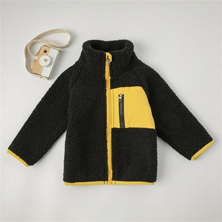 

Hunpta Toddler Kids Children Infant Baby Boys Girls Long Sleeve Patchwork Fleece Coat Jacket Outer Outfits Clothes