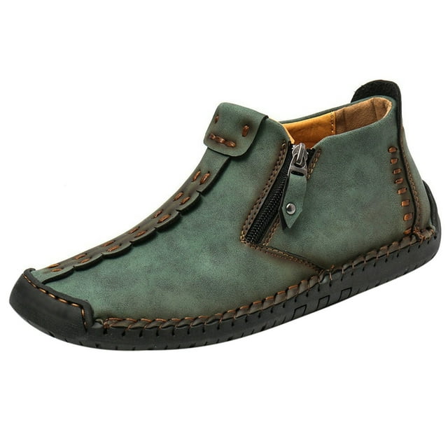 Bottes Mi-Mollet 2024 pour Hommes Mode Décontractée Chaudes et Confortables Chaussures Décontractées