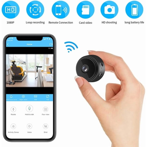 Mini Hidden Spy Nanny Camera Wireless Nanny Cam WiFi Home Security HD 1080P DVR