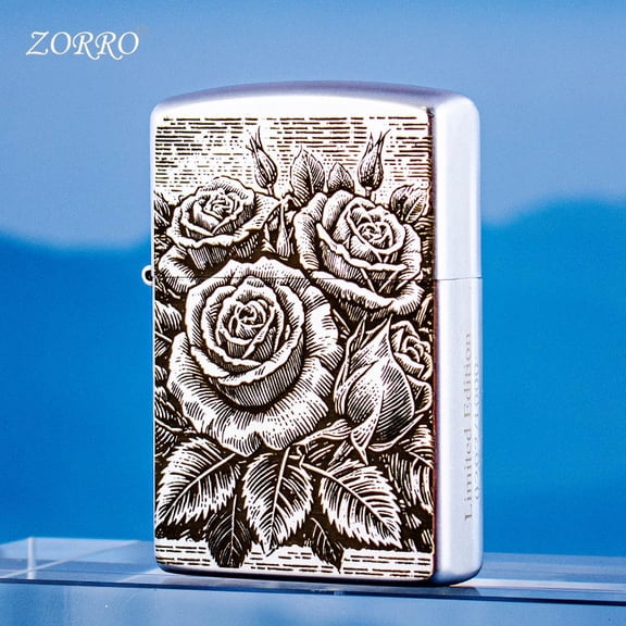 Bbsisgo Kerosene lighters, Candle lighters, Gift lighters for men and women(Without fuel),807砂铬绽放玫瑰