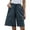 Blue, variant on QIPOPIQ Clearance Women's Pants Trendy Summer Drawstring Lacing Pocket Solid Shorts Leggings