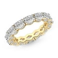 thumbnail image 3 of Oval Shape Lab Grown Diamond Kendall Milgrain Eternity Ring For Women | 4 Carat IGI Certified 14K Yellow Gold | FG-VS Quality Friendly Diamonds Eternity Ring Size 7, 3 of 5