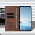 thumbnail image 4 of Allytechgroup Wallet Case for Samsung Galaxy S26 Ultra, Retro PU Leather Flip Cover with Cards Slots Stand Shockproof Lightweight Folio Phone Case for Women Men, Brown, 4 of 12