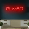 thumbnail image 2 of Craftnamesign Gumbo Neon Light Sign Wall Art For Restaurant Hanging Decoration, 2 of 5