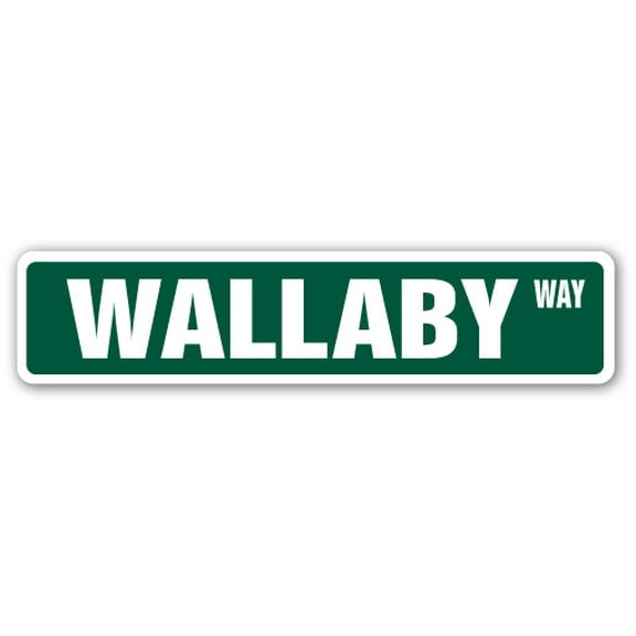 WALLABY Street Sign wallabies Australia joeys Australian | Indoor/Outdoor |  24" Wide