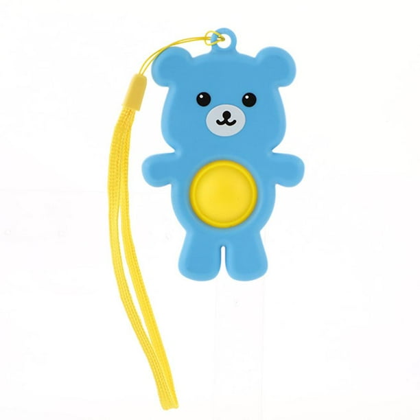 Mini Juguetes Sensoriales De Silicona Con Burbujas De Empuje Con Cordón Para Aliviar El Estrés Llavero Animal Descompresión Juguetes De Mano Para Niños Vogacara FN007056-04