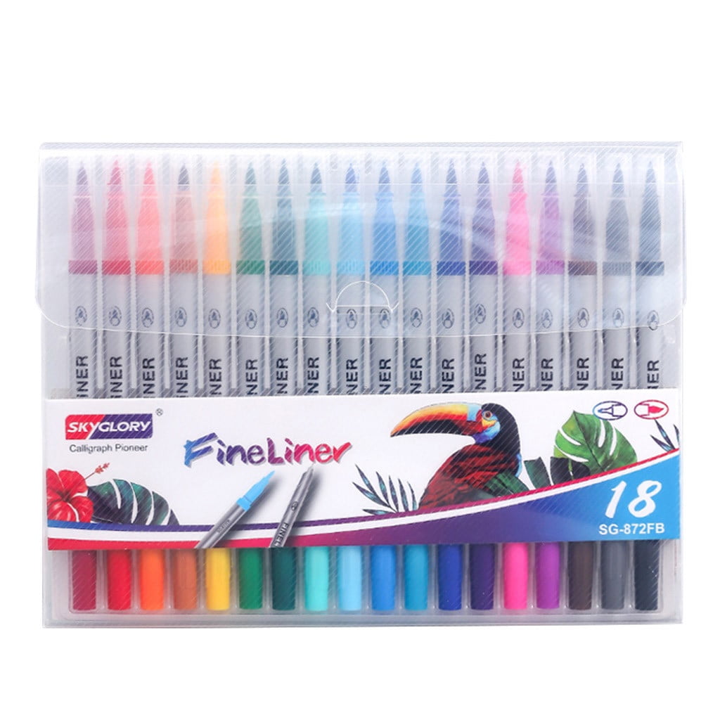 Clearance Today Marker Watercolor Brush Oily Drawing Fineliner Pen Writing Click Pen Portable Signing Pen Cute Office Supplies Gifts for Men & Women, Professional, Executive Office, Nice Pens