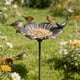 thumbnail image 1 of Comedero para pájaros de hierro forjado con diseño de flores y aves, adorno de jardín exterior resistente al óxido y estación de alimentación, 79 cm de largo, 1 of 7