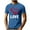 Blue, variant on Men's 2026 Valentine Day T Shirt Plus Size Romantic Love Heart Print Tops Tunic Fit Fitness Short Sleeve Tshirts Lovely Round Neck Tee Top for Men