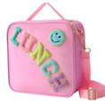 thumbnail image 1 of Bolsa de almuerzo con aislamiento de nailon y correa de hombro ajustable, bolsa de almuerzo preppy, lonchera preppy reutilizable para niñas de la escuela, lonchera para niños, 1 of 5