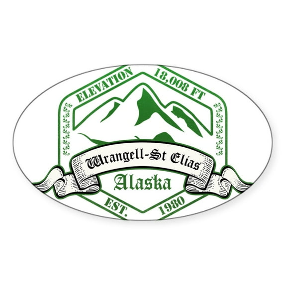 CafePress - Wrangell-St. Elias National Park, Alaska Sticker - Sticker (Oval)