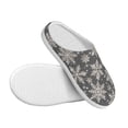 thumbnail image 3 of Goofa Sparkling Snowflakes Print Womens Mens Cotton Lightweight House Slippers , Washable Home Slippers,Indoor Comfy Bedroom Cozy Slippers-40/41, 3 of 7