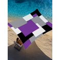 thumbnail image 2 of Sun Shade Sail 8'x10' Abstract Geometric Rectangle Sun Shade Sails Canopy Waterproof Mid Century Purple Nordic Outdoor Sunshades Sand UV Block Cover Shades Cloth for Patio Backyard Garden Deck Porch, 2 of 9