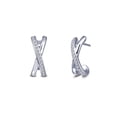 thumbnail image 4 of Lafonn Classic Sterling Silver Platinum Plated Lassire Simulated Diamond Earrings (0.32 CTTW), 4 of 5
