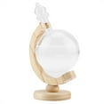thumbnail image 3 of Glass Globe,  Glass Creative Globe Shaped  Glass Bottle Desktop Weather Station Weather Predictor, 3 of 8