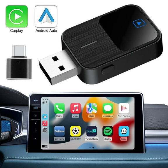 2in1 Wireless CarPlay Adapter Android Auto Car Auto Navigation Player USB Dongle