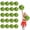 black + green, variant on 20 Pcs Cheerleading Pom Poms,with Straight Handle Style Cheerleading Handheld Squad Pompoms for Sports Team Cheer Spirit