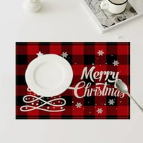 Christmas Clearance asxite Christmas Decorations,Christmas Placemats Holiday Decorations Western Style Placemats Non Slip No Fear Of Water And Greaseproof Heat Insulating Placemats