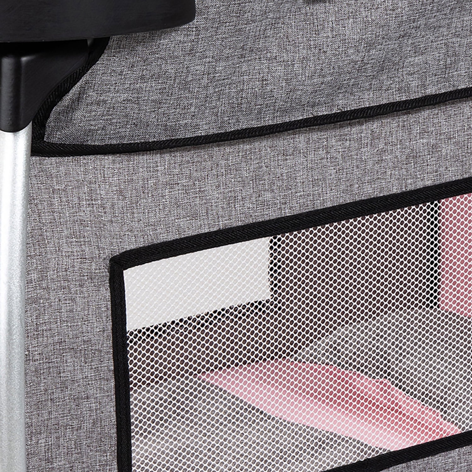 Bayer Design: Doll Multi-Bed - Grey-Pink-Butterfly - Sleep Playpen, Built-In Feeding Highchair, Pillow-Blanket, Care Center Fits 18" Dolls, Kids 3+