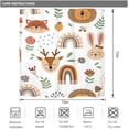 thumbnail image 3 of Kids Baby Woodland Boho Shower Curtain for Bathroom Accessories 72Wx72H Inch Animals Cartoon Cute Funny Colorful Flowers Rainbow Children Fabric Bathroom Decor 12 Pack Plastic Hooks, 3 of 5