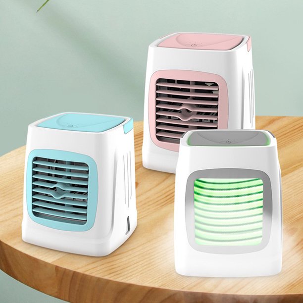 XWSHYW Electrodomésticos Acondicionador Portátil Recargable Por Usb con 3 Velocidades y Luces Led para El Hogar, La Oficina y El Dormitorio