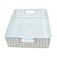 thumbnail image 2 of YBM Home Plastic Paper Organizer Basket Tray for Office Desk, Perforated Storage Basket, ba742-6, 2 of 4